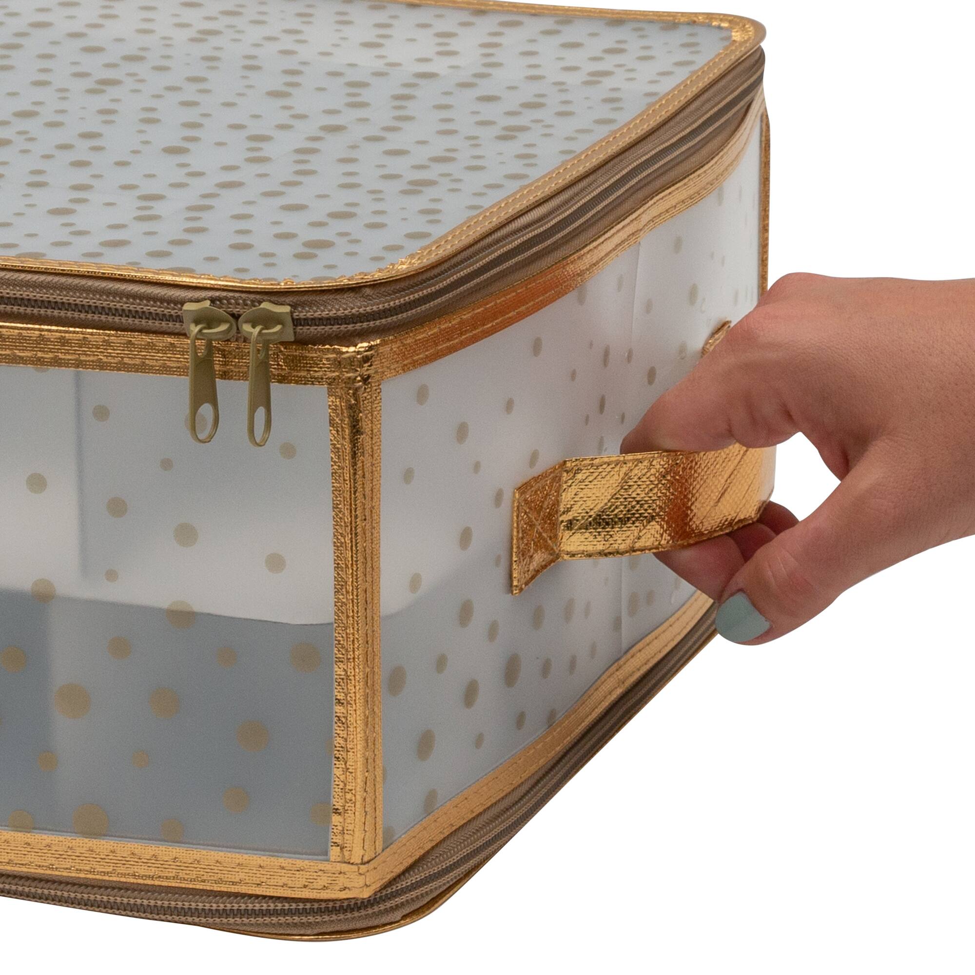 Simplify Gold Ornament Storage Organizer